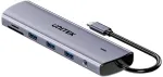 Unitek 4 prievadų USB 3.0 &scaron;akotuvas su 30 cm kabeliu, pilkas