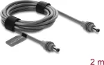 Delock DC 5,5 x 2,1 mm vyri&scaron;kas į vyri&scaron;ką maitinimo laidas, skirtas Starlink Mini, 2 m pilkas