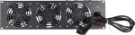 DSIT DS-FAN3FRONT 3U stelažo ventiliatorių blokas su 3 ventiliatoriais 19 colių stelažams, juodas