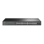 TP-LINK Omada TL-SL2428P V6.6 &ndash; 24x 10/100 + 2x Kombi-Gigabit-SFP L3 Smart valdomas switch, PoE+ (250 W), montuojamas į stelažą