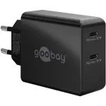 Goobay 61757 USB Type-C 2 prievadų greitasis sieninis įkroviklis juodas