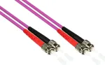 GoodConnections OM4 ST to ST daugiamodis dvigubas optinis komutacinis kabelis, 7,5m, LSZH, violetinės spalvos LW-8075ST4