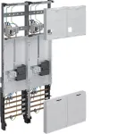 HAGER ZK34C3N komplektinis apskaitos laukas 2 skaitiklių vietoms Universal Z H1050mm 2 laukų Hessen dizainas