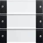 Gira Rocker Set 3-Gang Black/Clear System 55 2133005