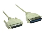 GoodConnections Premium lygiagretusis spausdintuvo kabelis, DB25 male į Centronics 36 male, 0,6 m, pilkas, dvigubai ekranuotas 4090-06