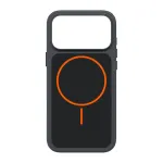SBS D3O Core dėklas iPhone 18 Pro / 17 Pro, suderinamas su MagSafe, juodai oranžinis
