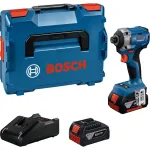 Akumuliatorinis smūginis veržliaraktis Bosch GDR 18V-215 su 2x 4,0 Ah akumuliatoriais