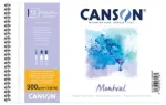 Canson Montval A4 akvarelės bloknotas, 300 gsm, 12 lapų, smulkaus grūdėtumo, spiralinis įri&scaron;imas, mikroperforuotas C200807160