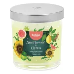 BOLSIUS Floral Fusion kvapioji žvakė stiklinėje, saulėgrąža ir citrusai, &Oslash;80x72mm