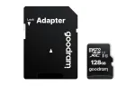 GOODRAM 128GB microSDXC UHS-I Class 10 atminties kortelė su SD adapteriu (skaitymas 100 MB/s, ra&scaron;ymas 10 MB/s)