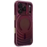 UNIQ Coehl Vela dėklas iPhone 18 Pro / 17 Pro, magnetinis įkrovimas, bordo