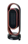 Unold 86535 3D keraminis ventiliatorinis &scaron;ildytuvas, 1800 W, valdomas pulteliu, 80&deg; svyravimo kampas, 45&deg; pasvirimo kampas, 8 val. laikmatis, juodos ir vario spalvos