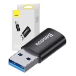 Adapteris Baseus Ingenuity USB Type-A (moteri&scaron;ka) į USB Type-C (vyri&scaron;ka) 10 Gbit/s, juodas, 14&times;22&times;8 mm