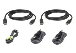 ATEN 2L-7D02UDPX5 Secure KVM kabelių rinkinys, 1,8 m, USB, DisplayPort, dviejų monitorių