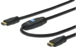 Assmann HDMI High Speed jungiamasis kabelis, tipas A, su stiprintuvu, M/M, 40,0 m, buvęs HDMI 1.3, UL, juodas, auksuoti kontaktai (AK-330105-400-S)