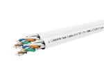Cat6a U-FTP Dual tinklo kabelis 4x2xAWG23 LSZH baltas