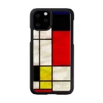 Dėklas i&scaron;maniesiems telefonams iKins, skirtas iPhone 11 Pro, Mondrian juodas &mdash; apsauginis dėklas, kietas korpusas, tikslūs i&scaron;pjovimai
