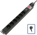 Lanview POWER STRIP 19 - 6 i&scaron;vadų - 1U (TUPS047)