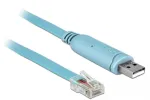 DeLOCK USB 2.0 Type-A ki&scaron;tukas į RS-232 RJ45 ki&scaron;tuką adapteris 2 m mėlynas