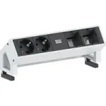 Maitinimo lizdas Bachmann 902211 &ndash; 2x Schuko (F tipo) AC lizdai, aliuminis ir plastikas, juoda/balta