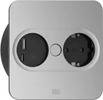 Ki&scaron;tukinis lizdas Type F + USB A + USB C Bachmann 946.105 Nerūdijantis plienas