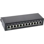 InLine Patch Panel Cat.6 12 prievadų, montuojamas ant sienos / stalo, juodas RAL9005