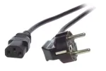 EFB-Elektronik maitinimo laidas su įžemintu ki&scaron;tuku 90&deg; - C13 180&deg; juodas 5,0 m, 3 x 1,00 mm&sup2;