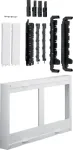 Hager UE22A4B. Produktfarbe: Schwarz, Wei&szlig;, Material: Kunststoff, Anzahl enthaltener Produkte: 1 St&uuml;ck(e). Breite: 500 mm, Tiefe: 125 mm, H&ouml;he: 300 mm