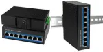 LogiLink Industrial Gibabit Ethernet PoE Switch, 8-Port 10/100/1000 Base-TX RJ45, Plug & Play, schwarzes Metallge - 1 St&uuml;ck (NS203P)