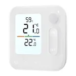 SwitchBot Home daugiafunkcis 4 viename klimato pultas su temperatūros, drėgmės ir judesio jutikliais bei &scaron;ildymo valdymu, baltos spalvos