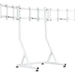 Triple Monitor Stovas Snow, skirtas lenktynių simuliatoriaus kokpitui GR500, Monitoriaus laikiklis Baltas, monitoriams 32&ndash;55