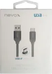 USB 3.2 Gen 1 laidas, USB-A ki&scaron;tukas > USB-C ki&scaron;tukas (sidabrinis, 1 m, pintas)