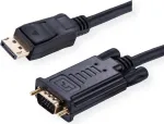 Value 11.99.5803 vaizdo kabelis-adapteris 3 m DisplayPort VGA (D-Sub) juodas (11.99.5803)