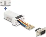 Delock D-Sub 9 pin male to RJ45 female Assembly Kit baltas VGA RJ-45