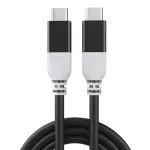 Laidas USB-C &ndash; USB-C, PD100W, 40Gbps, USB4 (Juoda, 3m)