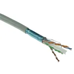 ACT Cat 6 F/UTP kietos vielos montavimo kabelis, PVC, CPR euroklasė ECA, 24 AWG, pilka, 500 m