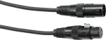 DMX kabelis EUROLITE XLR 5-pin, 1 m, juodas