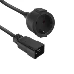 ACT AK5251 elektros kabelis C20&ndash;CEE 7/3, 0,2 m, juodas