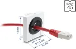 Delock Easy 45 91075 kabelio įvorė, apvali, balta, juoda