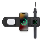 mophie 3-in-1 kelioninis įkroviklis su MagSafe (2023), juodas