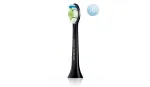 Pakeičiamos dantų &scaron;epetėlio galvutės Philips HX6066/88 Optimal White, 6 vnt., juodos, 3 mėnesių keitimo intervalas