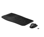 Belaidis klaviatūros ir pelės rinkinys HP 685 Comfort &ndash; pilno dydžio lenkta klaviatūra, RF belaidis + Bluetooth, juoda, su pele