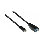 Good Connections 2811-OTG USB-C (vyri&scaron;kas) į USB-A (moteri&scaron;kas) adapteris, 0,1 m, USB 3.2 Gen 1, juodas