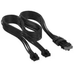 Corsair Premium Sleeved 2x 8-Pin į 12V-2x6 laidas, Type-5 maitinimo &scaron;altiniui - juodas