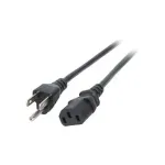EFB-Elektronik maitinimo laidas USA/NEMA 5-15P - C13 180&deg;, juodas, 1,8 m, 3SJT AWG14 x 3C