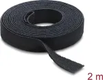 Delock lipnusis ir kilpinis dirželis ritinyje, juodas, L 2 m x P 13 mm (19030)