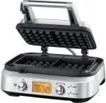Sage SWM620BSS4EEU1 Smart Waffle Pro belgi&scaron;kų vaflių keptuvė, 1000W, &scaron;lifuotas nerūdijantis plienas