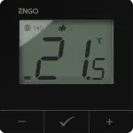 ENGO Controls E25-BATB Smart Wi-Fi Termostatas, Montuojamas Ant Sienos, Baltas