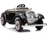LEAN CARS Electric Ride On Car Mercedes 540K Classic Premium LED Lights MP3 Black