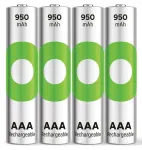 GP ReCyko Micro AAA NiMH įkraunama baterija 950 mAh 1,2 V, 4 vnt. pakuotė (GPRCK95AAA105C4)